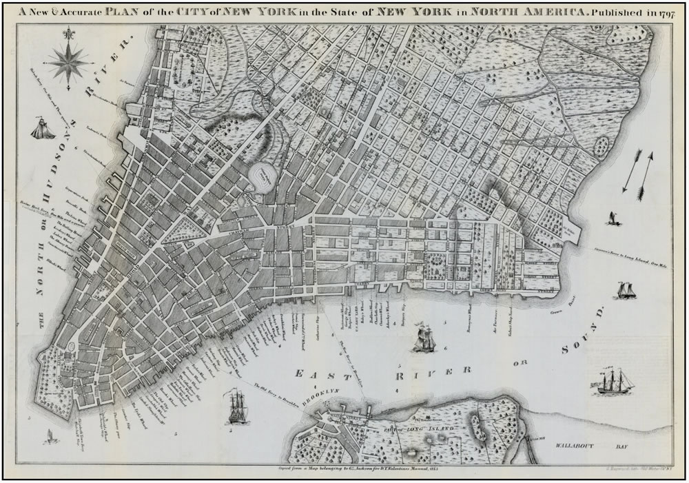 1797年のニューヨーク地図