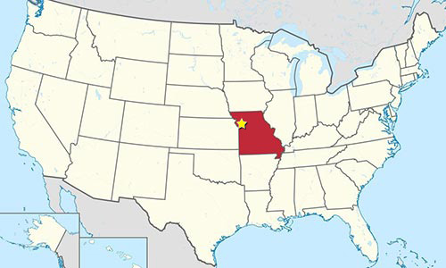 カンザスシティ・ロイヤルズ　ミズーリ州の地図