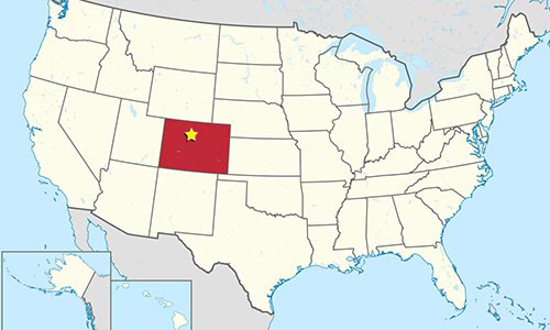 コロラド・ロッキーズ　コロラド州の地図