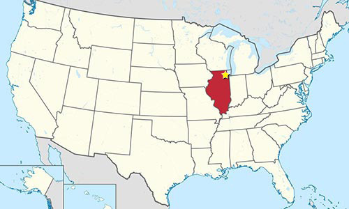 シカゴ・ホワイトソックス　イリノイ州の地図