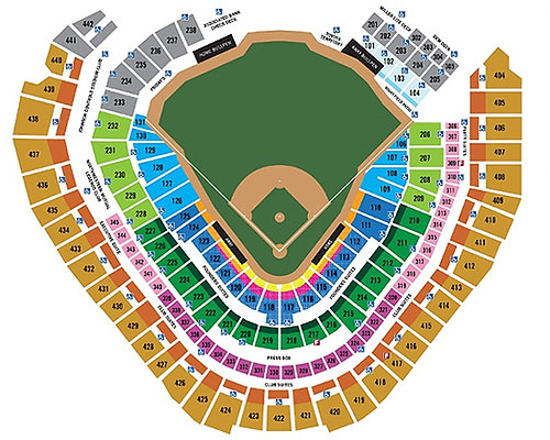 ミルウォーキー・ブルワーズ、ミラー・パークの座席表