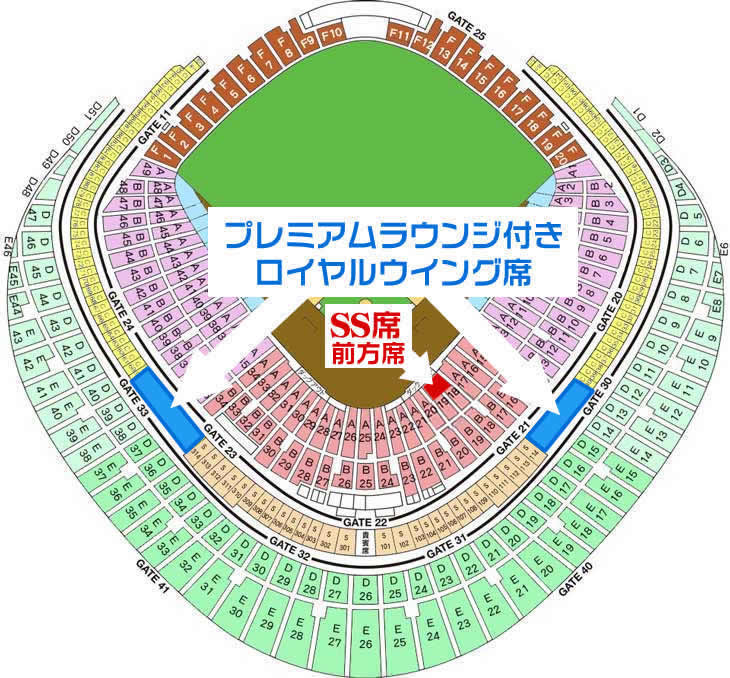 mlb2025opener東京ドームの座席表