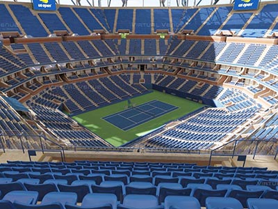 USオープンテニス、アーサー・アッシュスタジアムの座席表