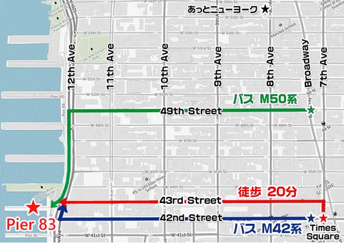 サークルライン クルーズの地図