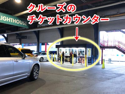 チェルシーピアのチケットカウンター