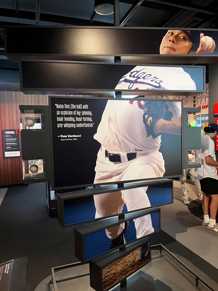 大谷選手の展示 クーパーズタウン