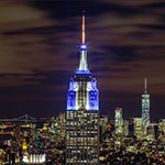ニューヨークの展望台からの夜景