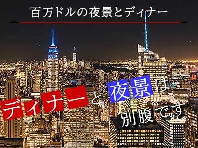 ニューヨーク夜景ツアー（食事付き）