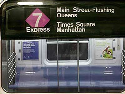 ニューヨークの地下鉄 7番の急行