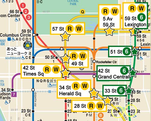 グラマシーシアター地下鉄マップ地図