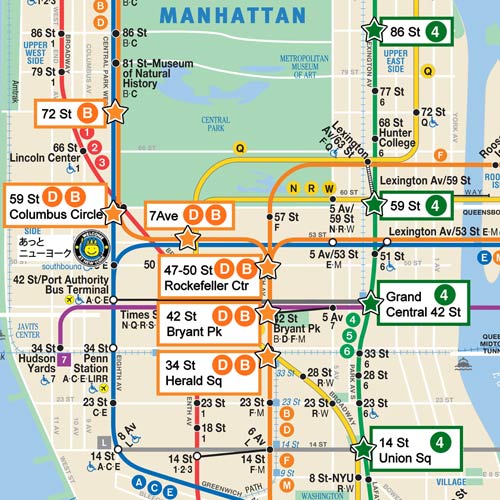 ヤンキースタジアム地下鉄マップ地図