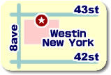 ウエスティンニューヨークタイムズスクエアの地図