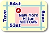 ニューヨーク・ヒルトン・ミッドタウンの地図