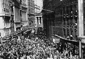 世界大恐慌時のウォール街の群集