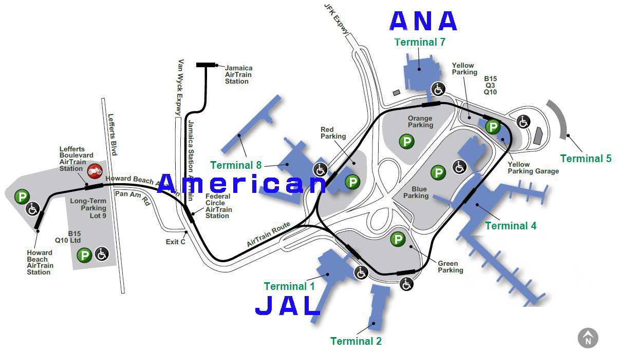 ニューヨークの地図（JFK空港）