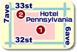 ペンシルバニアホテルの地図